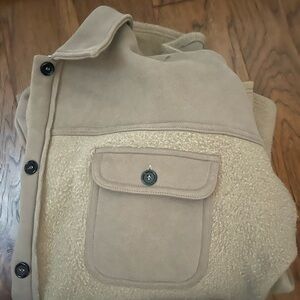 White Birch Tan Button-Up Jacket